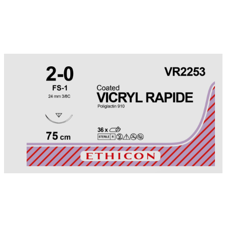 VICRYL 2/0 AIG RONDE 75CM