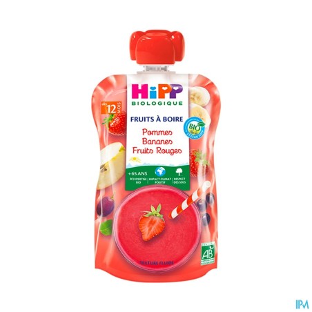 HIPP POM BAN FR ROUGE GOURD120ML