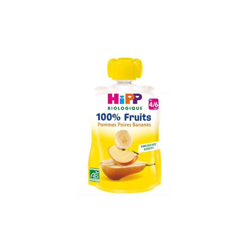 HiPP Bio Pommes Poires Bananes (Dès 4/6 mois)