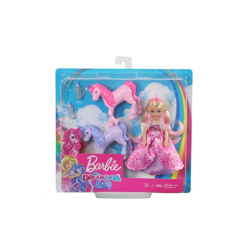Poupée Barbie Dreamtopia - Princesse Chelsea et ses licornes - Mattel