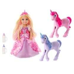 Poupée Barbie Dreamtopia - Princesse Chelsea et ses licornes - Mattel