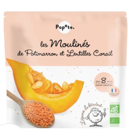 POPOTE LES MOULINÉS Lentilles & Potimarron +8 mois - 180g