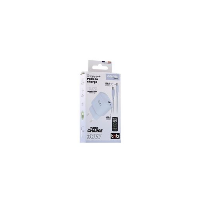 T'nB Colors Series - Adaptateur secteur - 30 watt - 3 A - PD, Turbo Charge (USB-C)