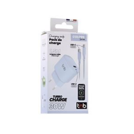 T'nB Colors Series - Adaptateur secteur - 30 watt - 3 A - PD, Turbo Charge (USB-C)