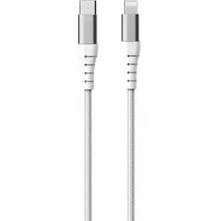 Câble USB-C vers Lightning - Nylon tressé - 15 000 flexions FORCE PW L