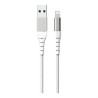 Force Power - USB-kabel - USB (M) Naar Lightning (M) - 2.4 a - 1.2 M - Versterkte Kabel - Wit