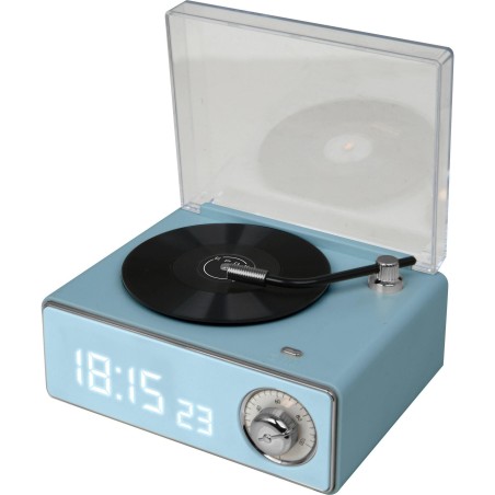 Bigben Sveglia Retrò (Corrente Elettrica), Altoparlante Bluetooth, Blu