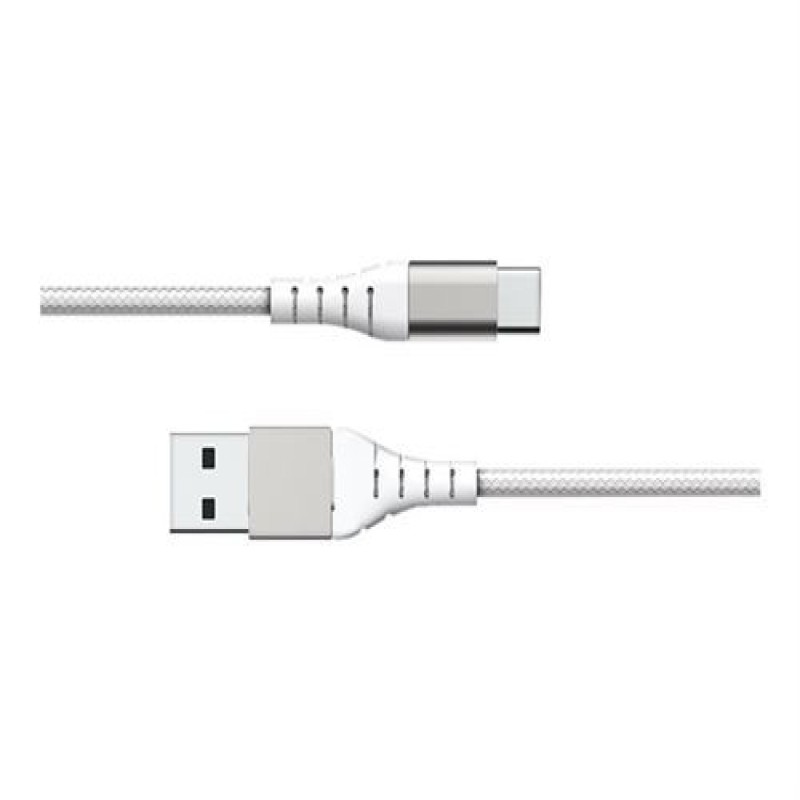 Force Power Lite - USB-kabel - 24 Pin USB-C (M) Naar USB (M) - 3 a - 1.2 M - Reinforced Cable, 100% Recycled Plastic - Wit