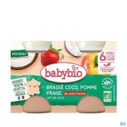 BABYBIO BRASSE COCO/POM/FRAIS2X130