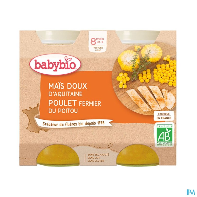 BABYBIO MENU LEGUME POULET 2X200G