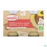 BABYBIO POM/BANAN LAIT COCO 2X130G