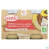 BABYBIO POM/BANAN LAIT COCO 2X130G