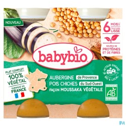 BABYBIO MENU AUBER/POIS CHI 2X200G