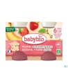 BABYBIO BANANE/FRAISE MENTH 2X130G