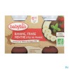BABYBIO BANANE/FRAISE MENTH 2X130G