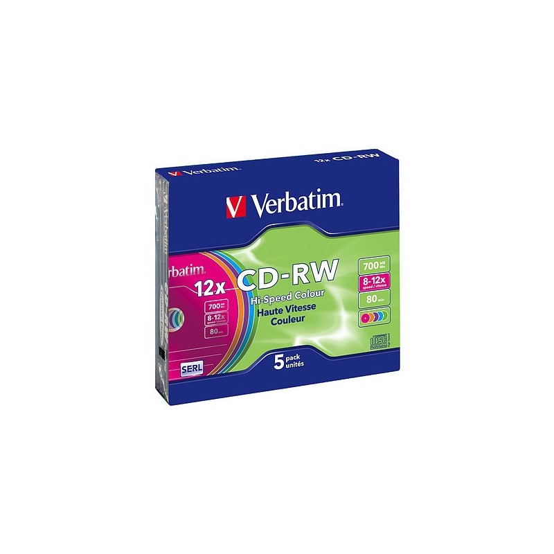 Lot de 5 CD 700MB RCP1.75E VERBATIM