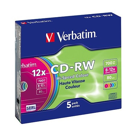 Lot de 5 CD 700MB RCP1.75E VERBATIM