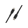 Câble Lightning/USB-C Belkin USB-C 1m tressé noir