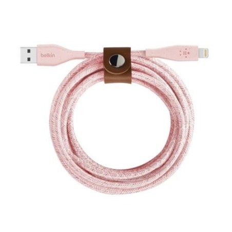 Câble avec sangle Lightning USB-A 1m rose Belkin