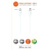 CABLE USB C USB BLANC 1M MOBILITY LAB
