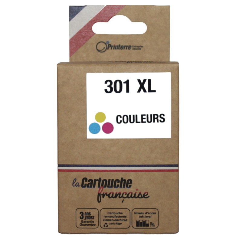 Cartouche d'encre - COMPATIBLE - HP 301XL - COULEURS