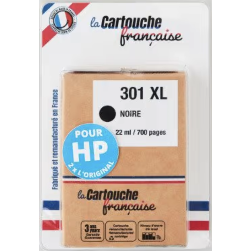 Cartouche d'encre - COMPATIBLE - HP 301XL NOIR