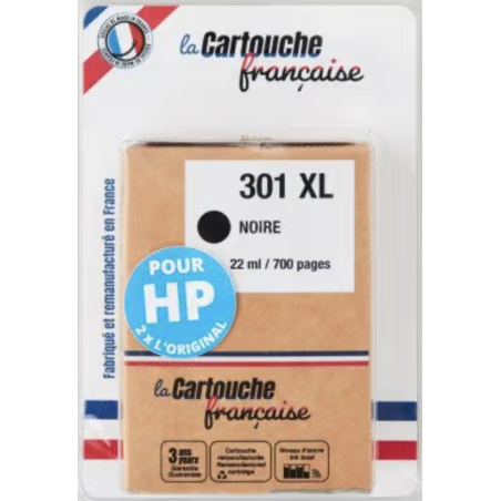 Cartouche d'encre - COMPATIBLE - HP 301XL NOIR