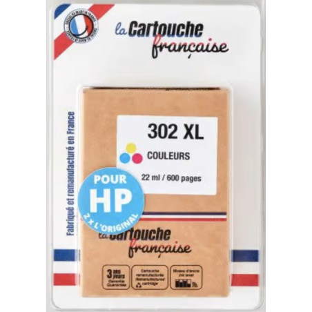 Cartouche d'encre - COMPATIBLE - HP 302XL COULEURS