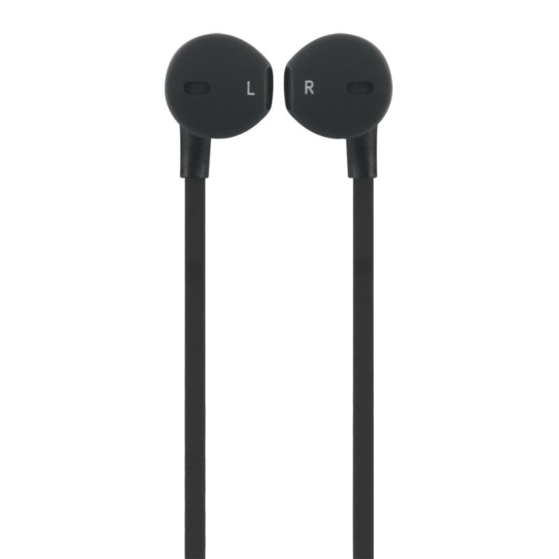 Ecouteurs filaire Bigben câble plat - Jack 3,5mm - micro - Noir