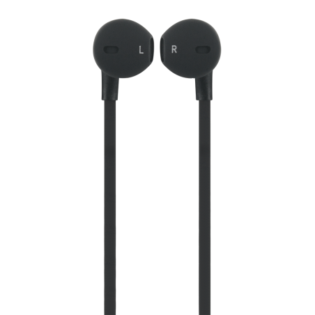 Ecouteurs filaire Bigben câble plat - Jack 3,5mm - micro - Noir