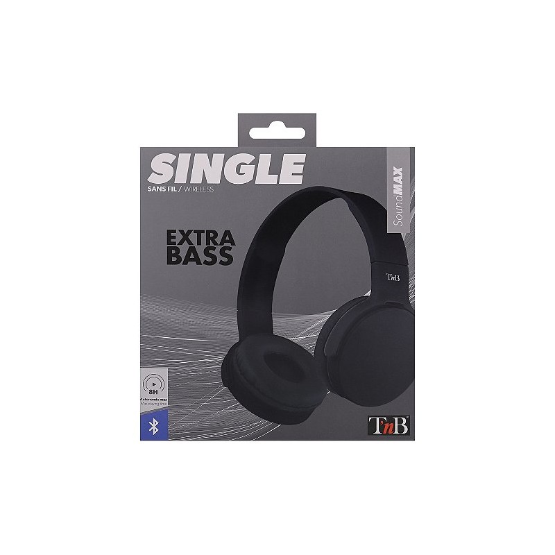 Casque Bluetooth sans fil - SINGLE - bluetooth 5.0 - noir - T'NB