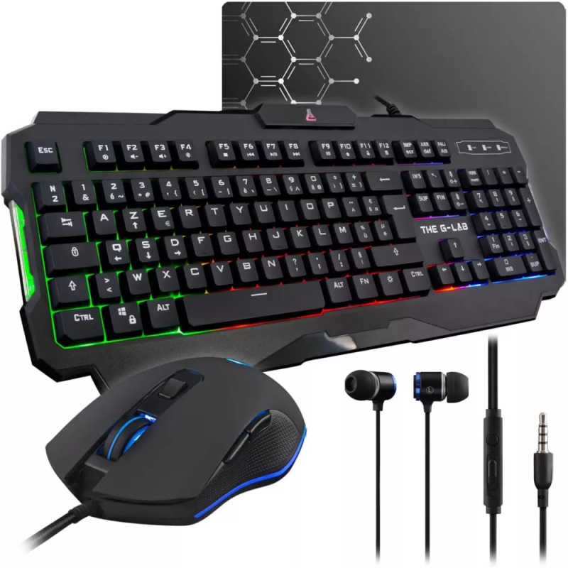 PACK GAMING The g-lab COMBO-HELIUM - Clavier+Souris+Ecouteurs