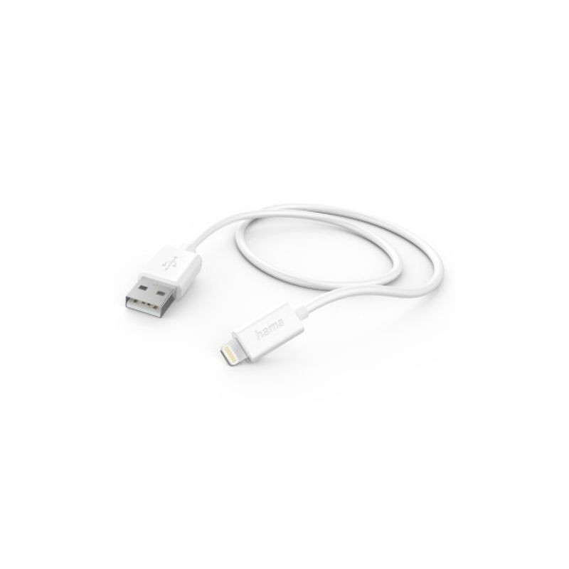 Hama Câble de charge USB-A - Lightning, 1 m, blanc