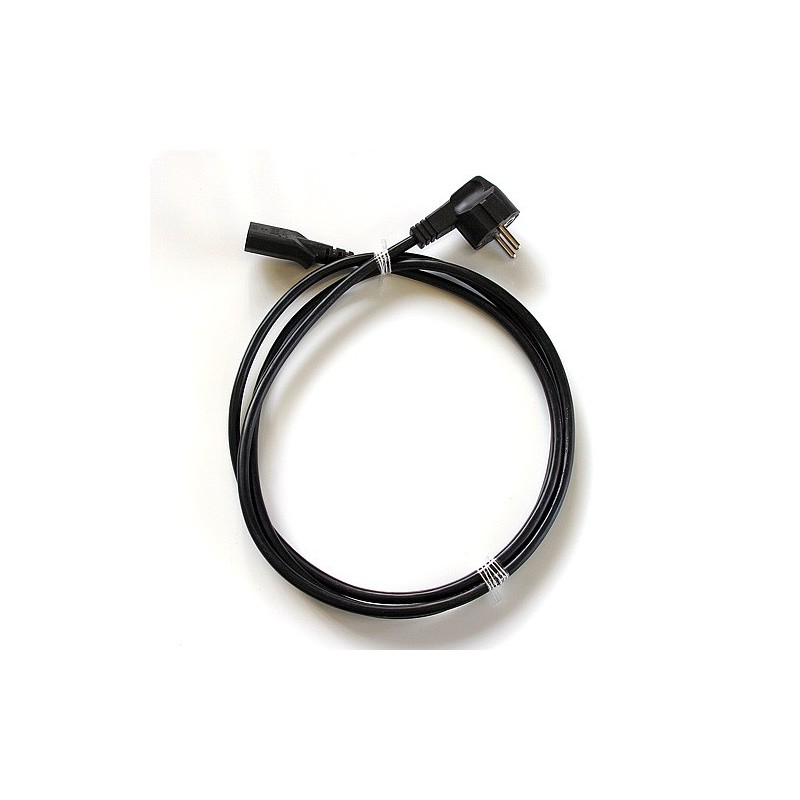 CORDON D'ALIMENTATION SECTEUR BIPOLAIRE CEE 7-16/IEC C7 MÂLE/FEMELLE NOIR 1,5M