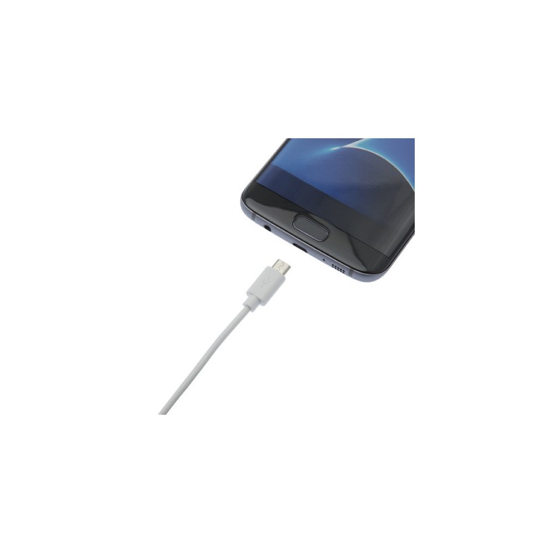 CABLE MICRO USB BLANC 1M