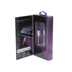 CABLE LIGHTNING MFI BLANC 1M