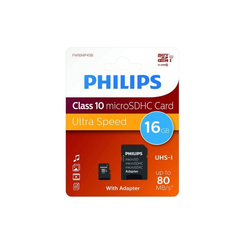 PHILIPS MICRO SD 16GO C10 UHS1