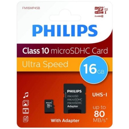 PHILIPS MICRO SD 16GO C10 UHS1