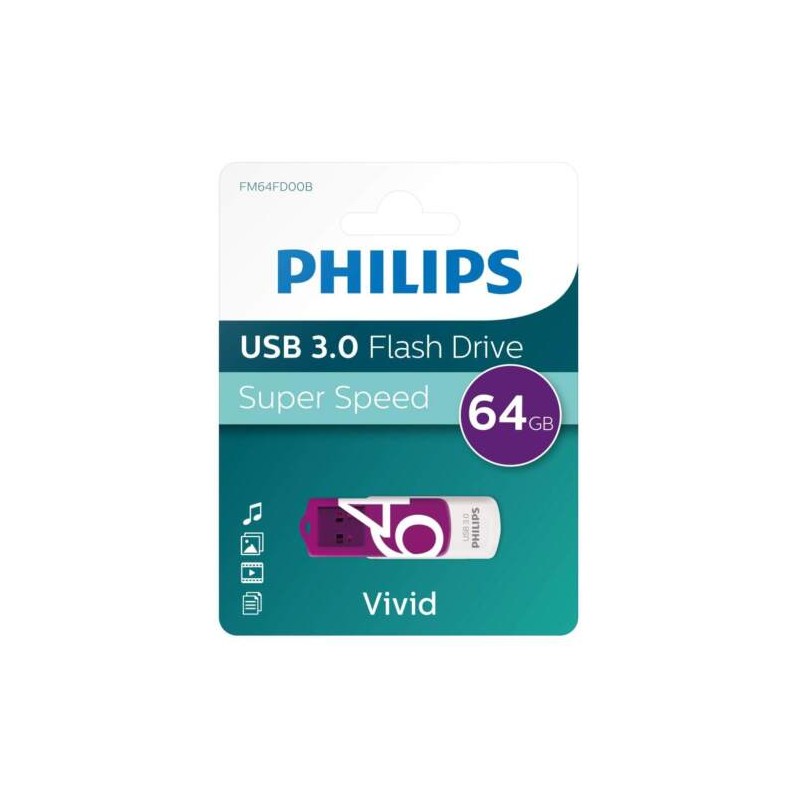 PHILIPS CLE USB 64GO FM64FD75B