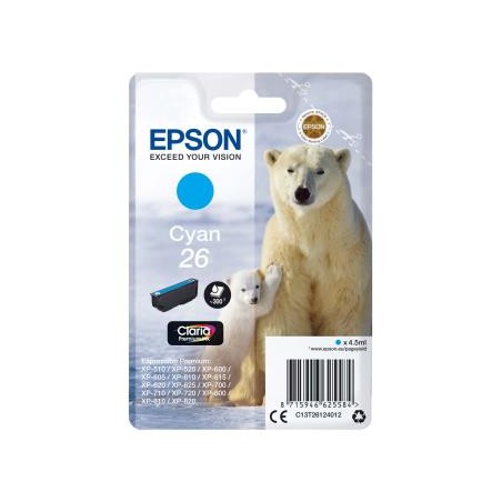 EPSON OURS POLAIRE CYAN T2612