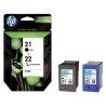 Pack de cartouches d'encre HP 21 Noir + 22 Couleurs