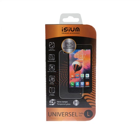 VERRE TREMPE UNIVERSEL TAILLE L / 5"