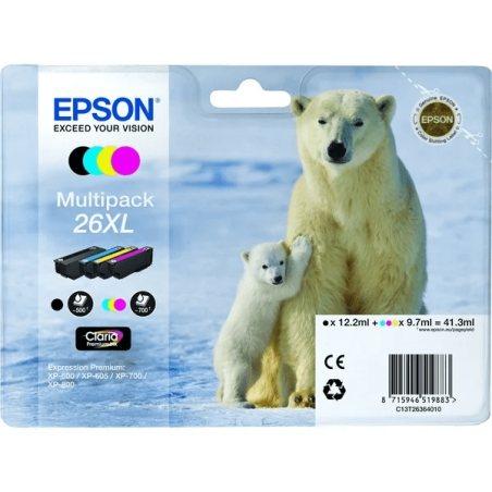 CARTOUCHE EPSON T2636 XL PACK OURS POLAIR