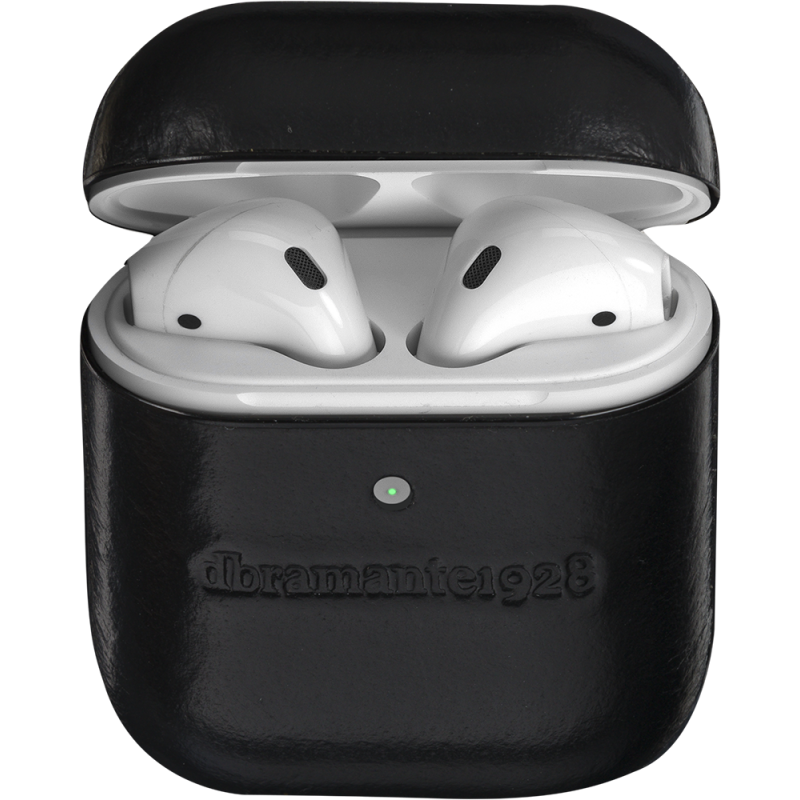 COQUE AIRPOD CUIR NOIR