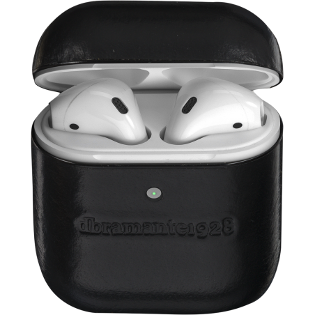 COQUE AIRPOD CUIR NOIR