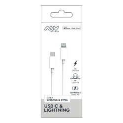 CÂBLE USBC LIGHTNING BLANC