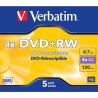 5 DVD RW VERBATIM 4 GO