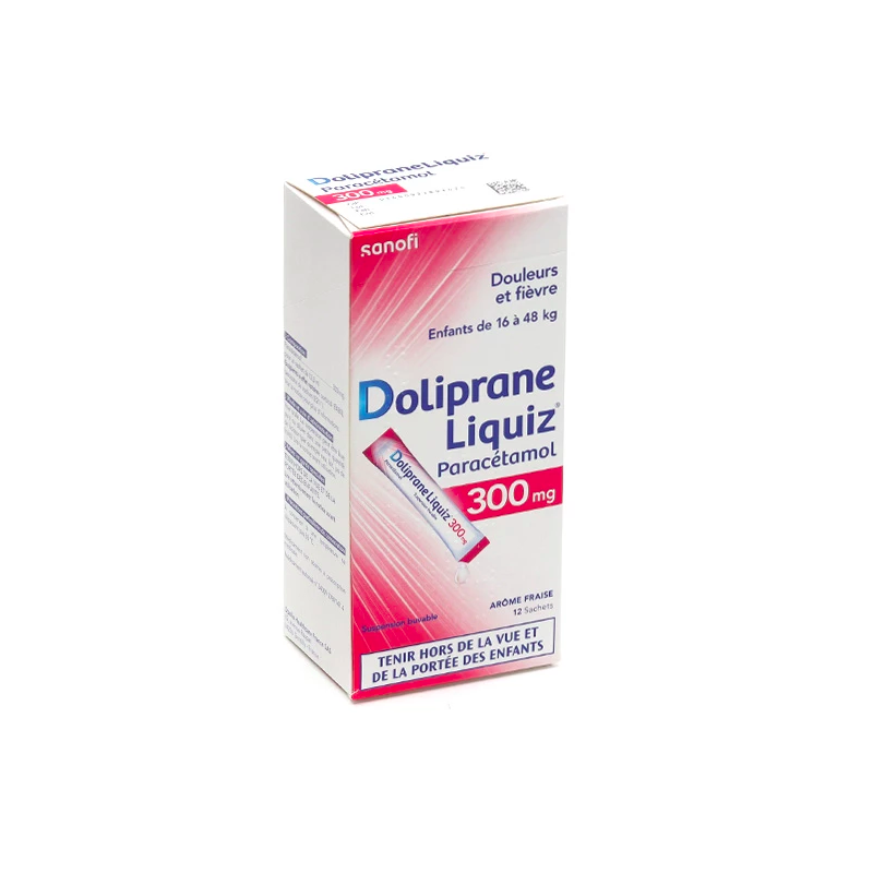 DOLIPRANE LIQUIZ 300MG SUSPENSION BUVABLE 12 SACHETS