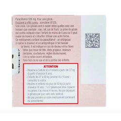 DAFALGANCAPS 500MG GEL PLQ/16