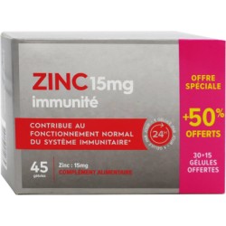 ZINC 15MG 45 GELULES